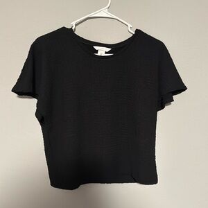 Black textured polyester top from H&M